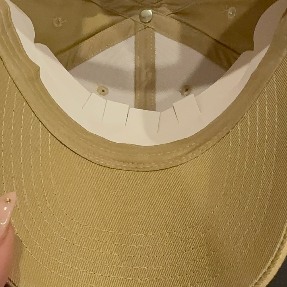 Burberry- Tan Baseball Cap with HER Embroidery - Picture 4 of 5